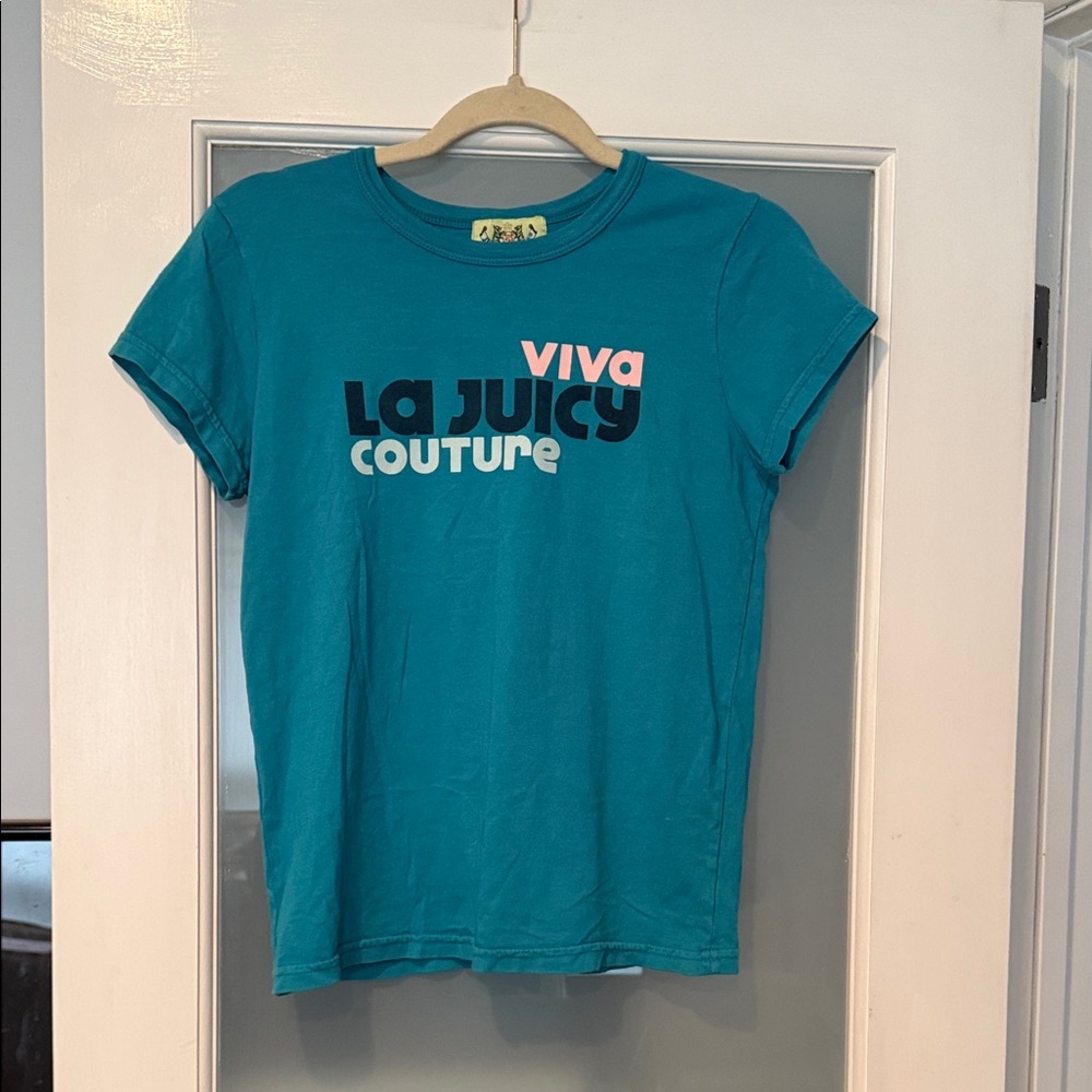 Juicy Couture Teal Viva Graphic Tee
